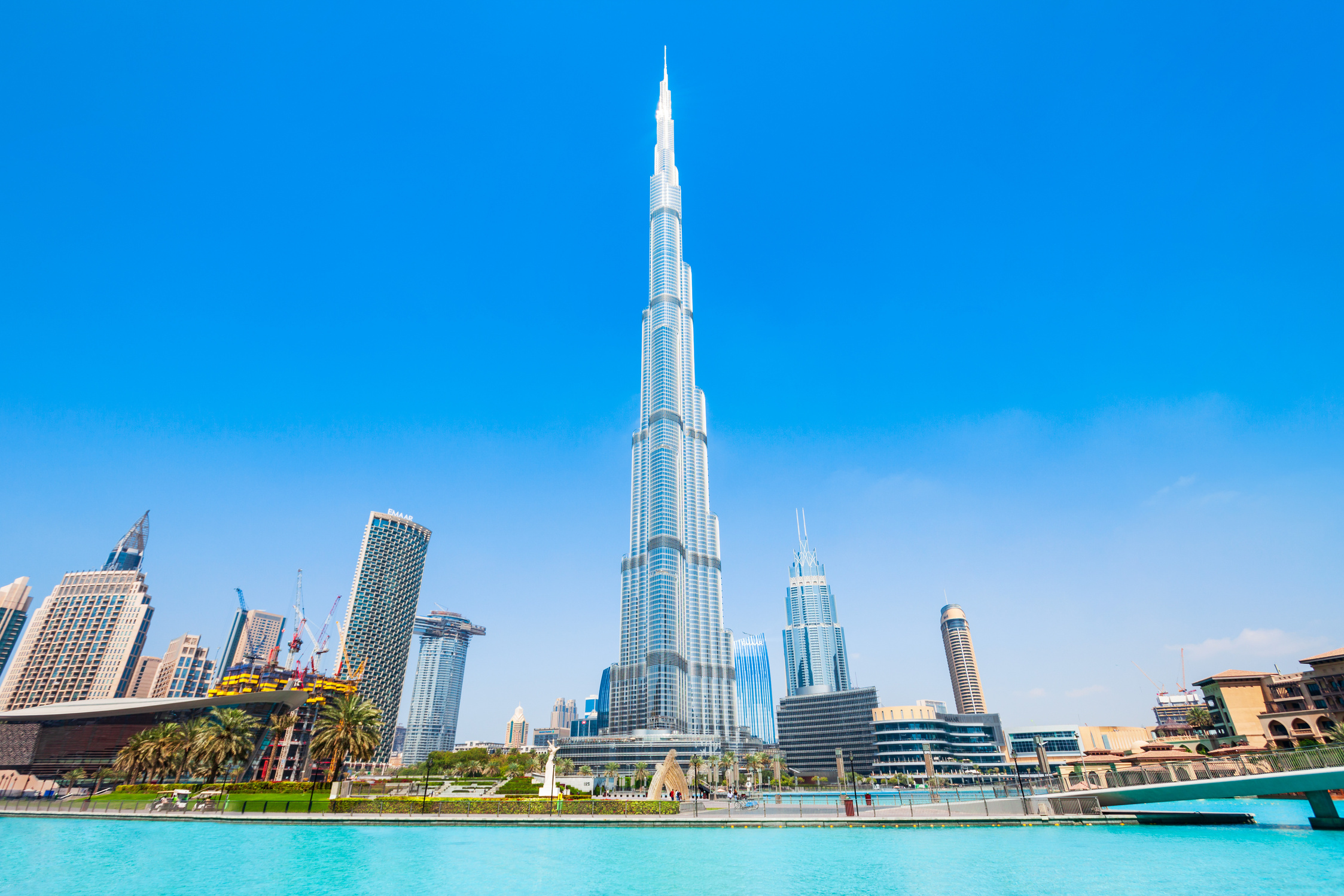 Majestic Burj Khalifa towering over the Dubai skyline