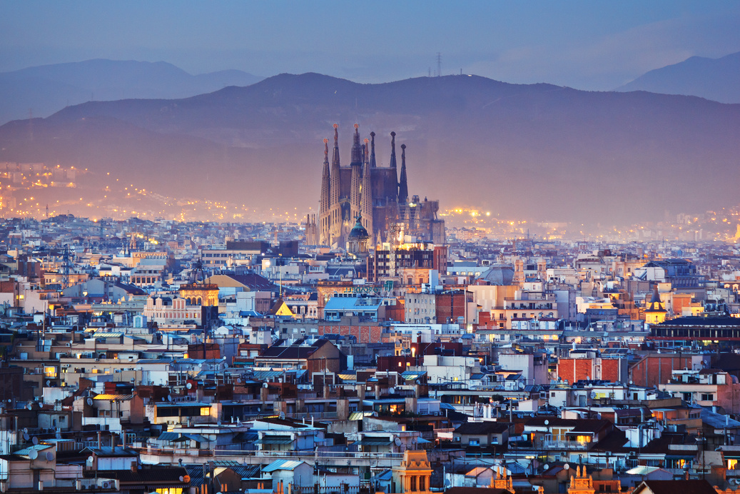 Iconic Sagrada Familia Basilica in Barcelona